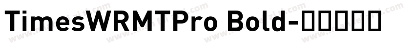 TimesWRMTPro Bold字体转换